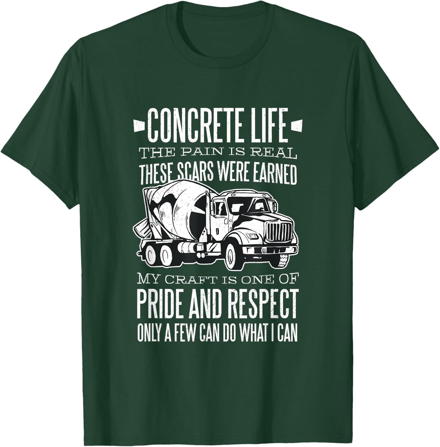 Concrete Mixer Truck T-Shirt - T-Shirt | Forest