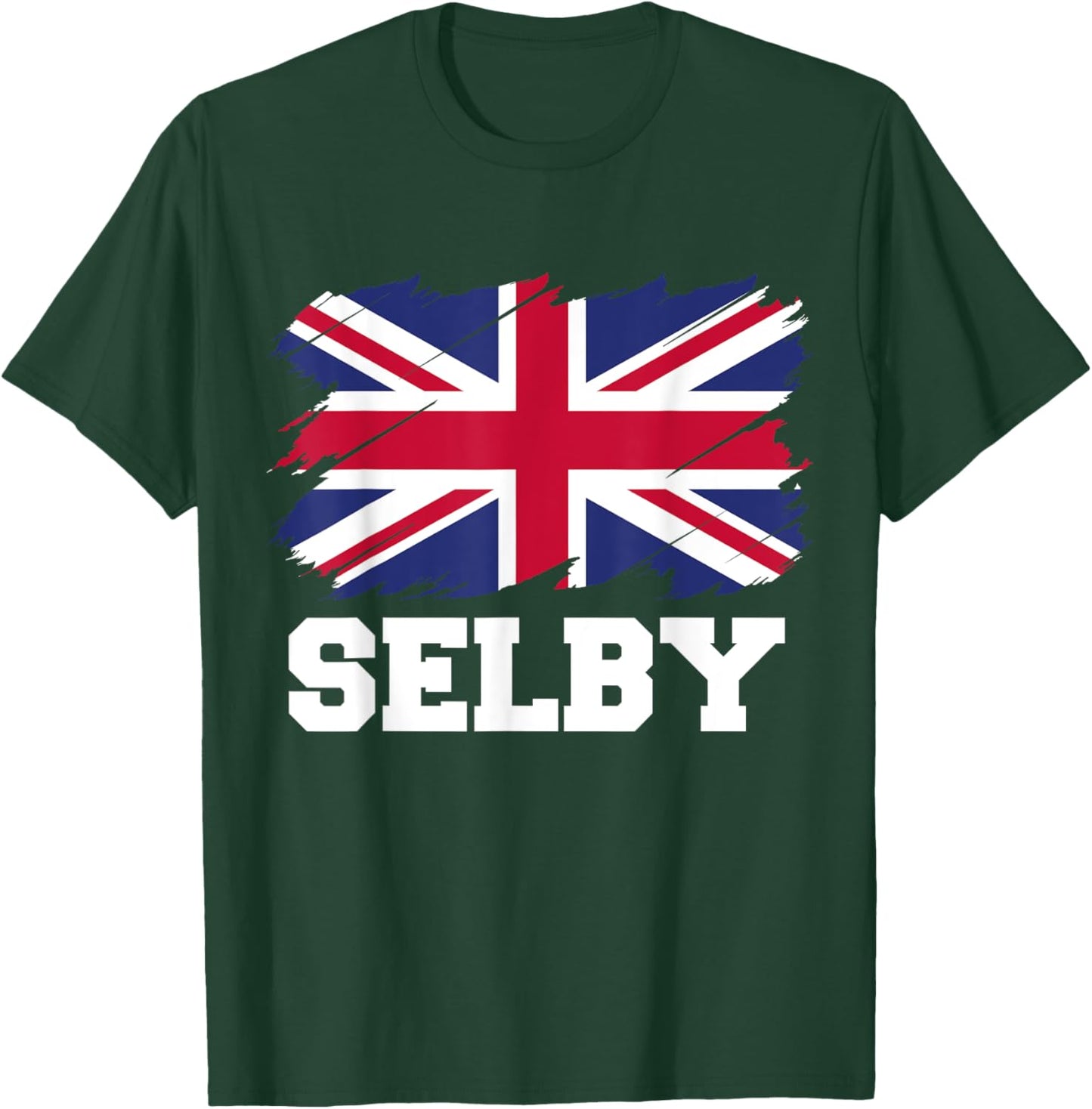 Selby UK, British Flag, Union Flag Selby T-Shirt - T-Shirt | Forest