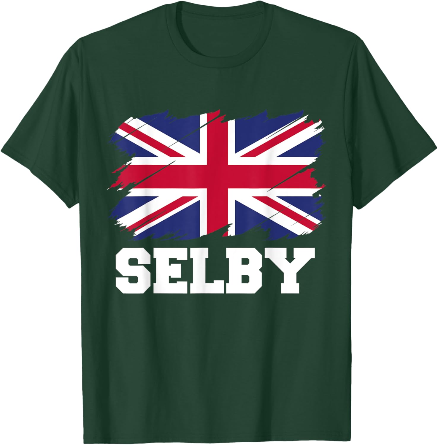 Selby UK, British Flag, Union Flag Selby T-Shirt - T-Shirt | Forest