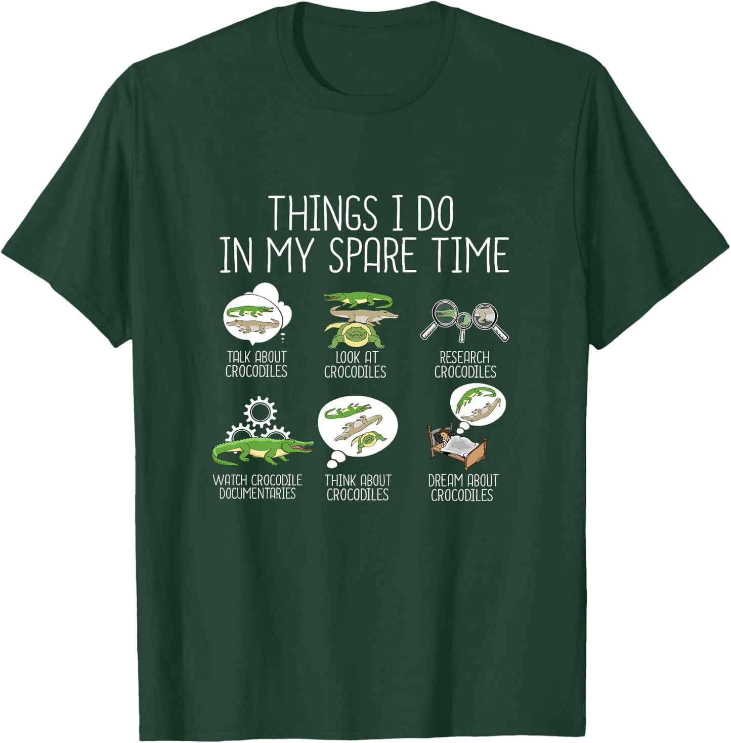 Crocodile Amusant pour Les Amoureux des Crocodiles pour Enfants Haut de Gamme T-Shirt - T-Shirt | Forest