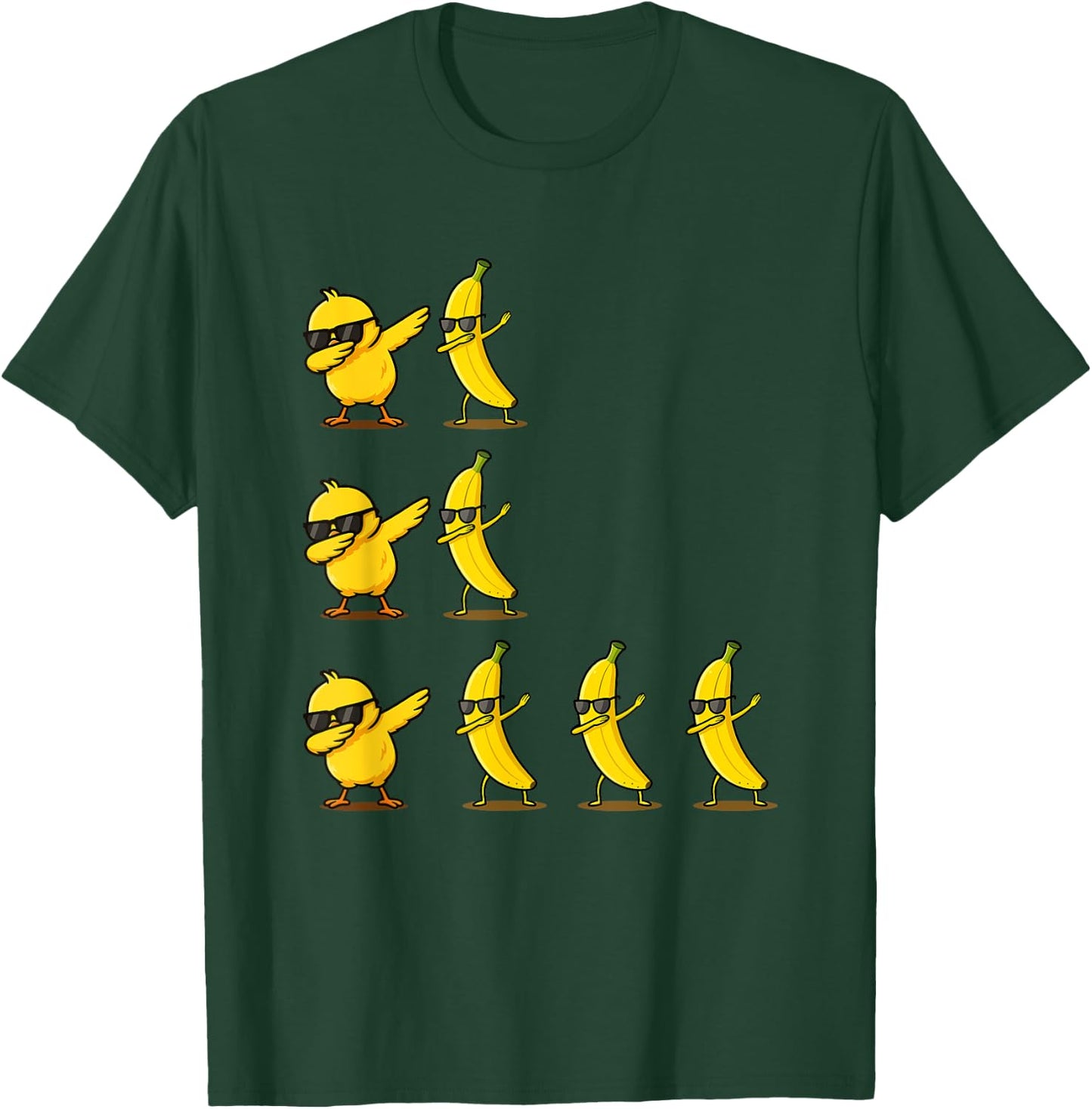 Chicken Banana Funny Women Teens Kids T-Shirt - T-Shirt | Forest