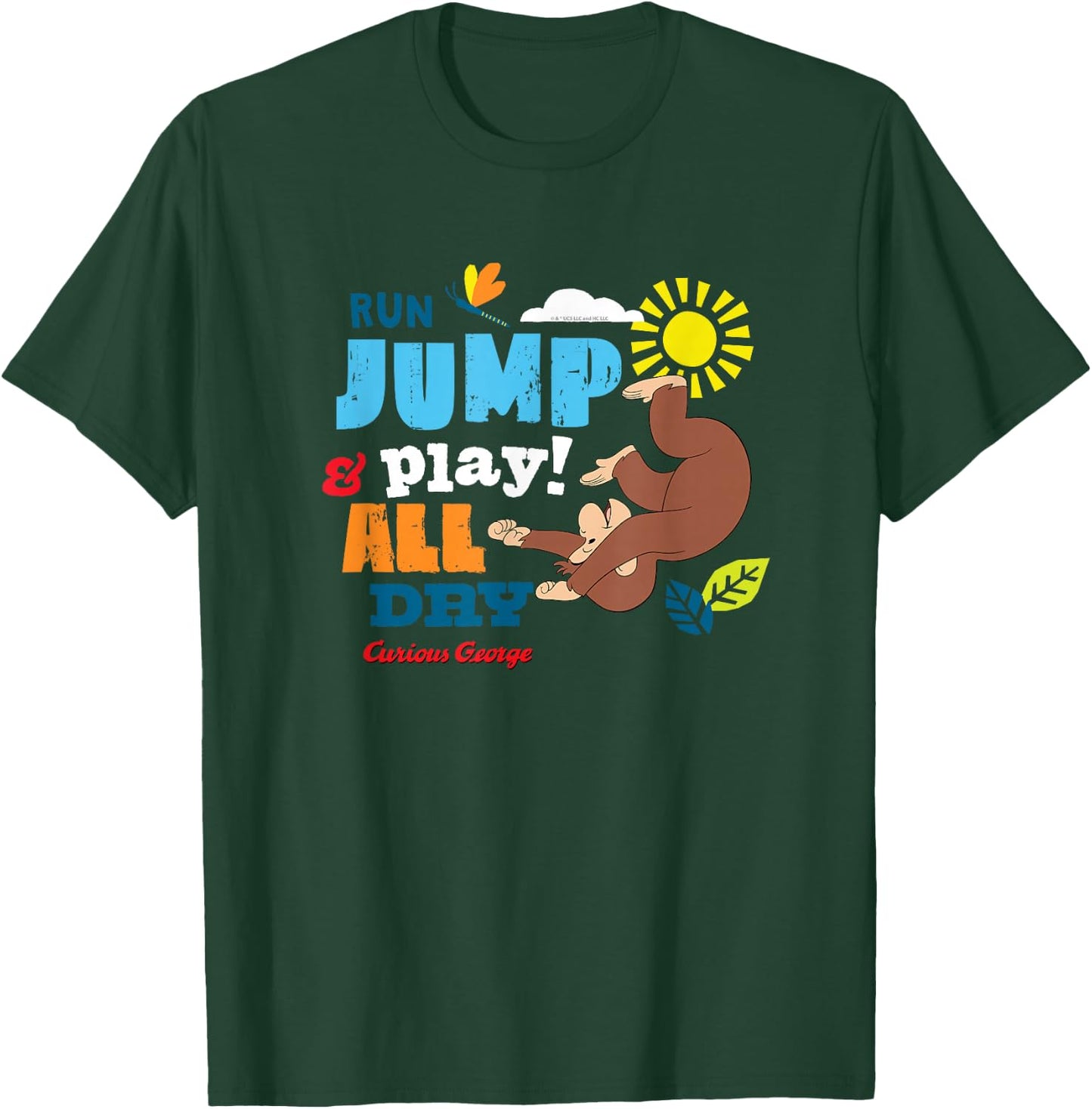 Curious George Run Jump & Play All Day T-Shirt - T-Shirt | Forest