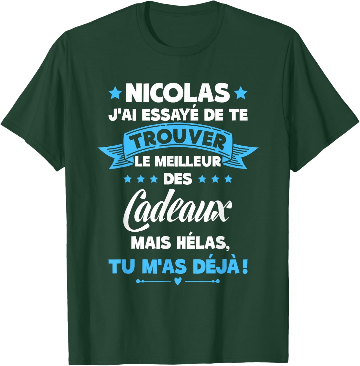 Best Nicolas Of The World Super Nicolas Birthday Gift , Black, S T-Shirt - T-Shirt | Forest