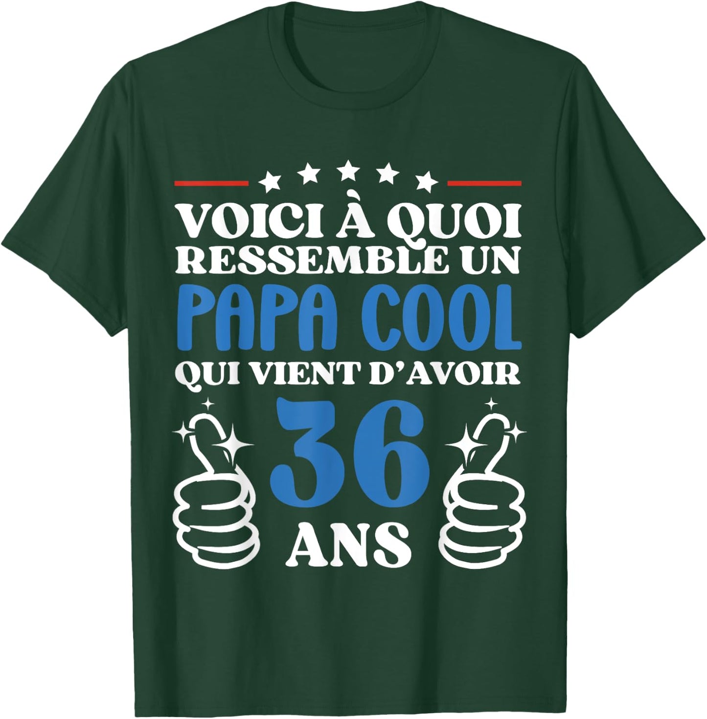36 Years Funny Birthday Dad Cool Gift, Black, S T-Shirt - T-Shirt | Forest