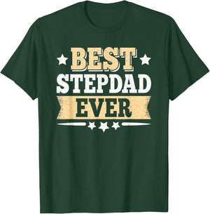 Best Stepdad Ever Funny Vintage Step Dad Fathers Day Men T-Shirt - T-Shirt | Forest