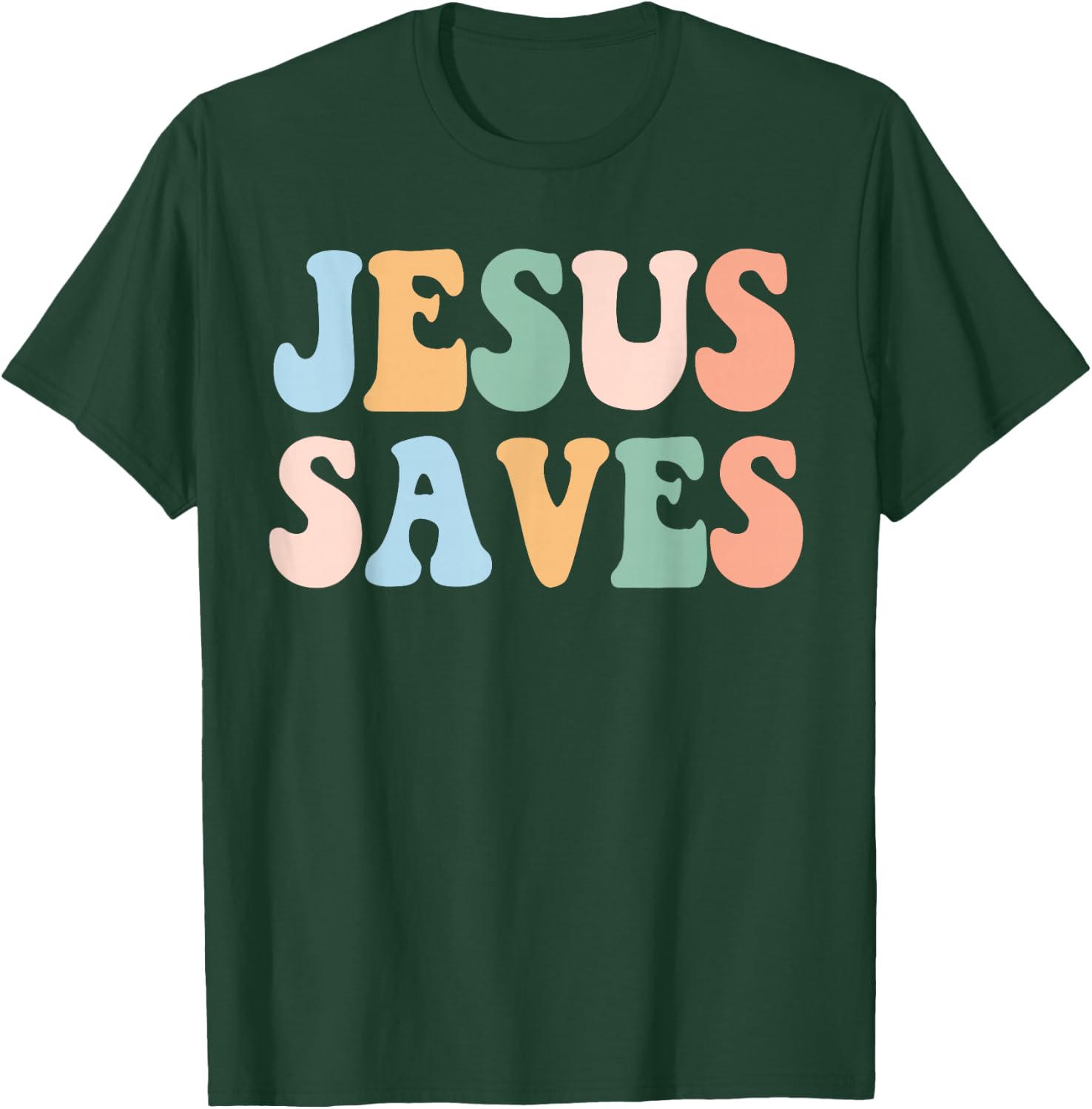Jesus Saves Christian Retro Vintage T-Shirt - T-Shirt | Forest