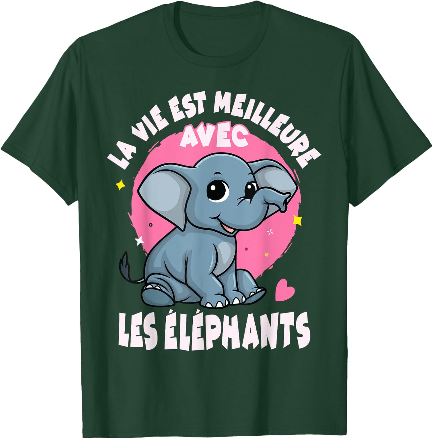 Elephant Child Woman Girl Life with Elephants , Black T-Shirt - T-Shirt | Forest
