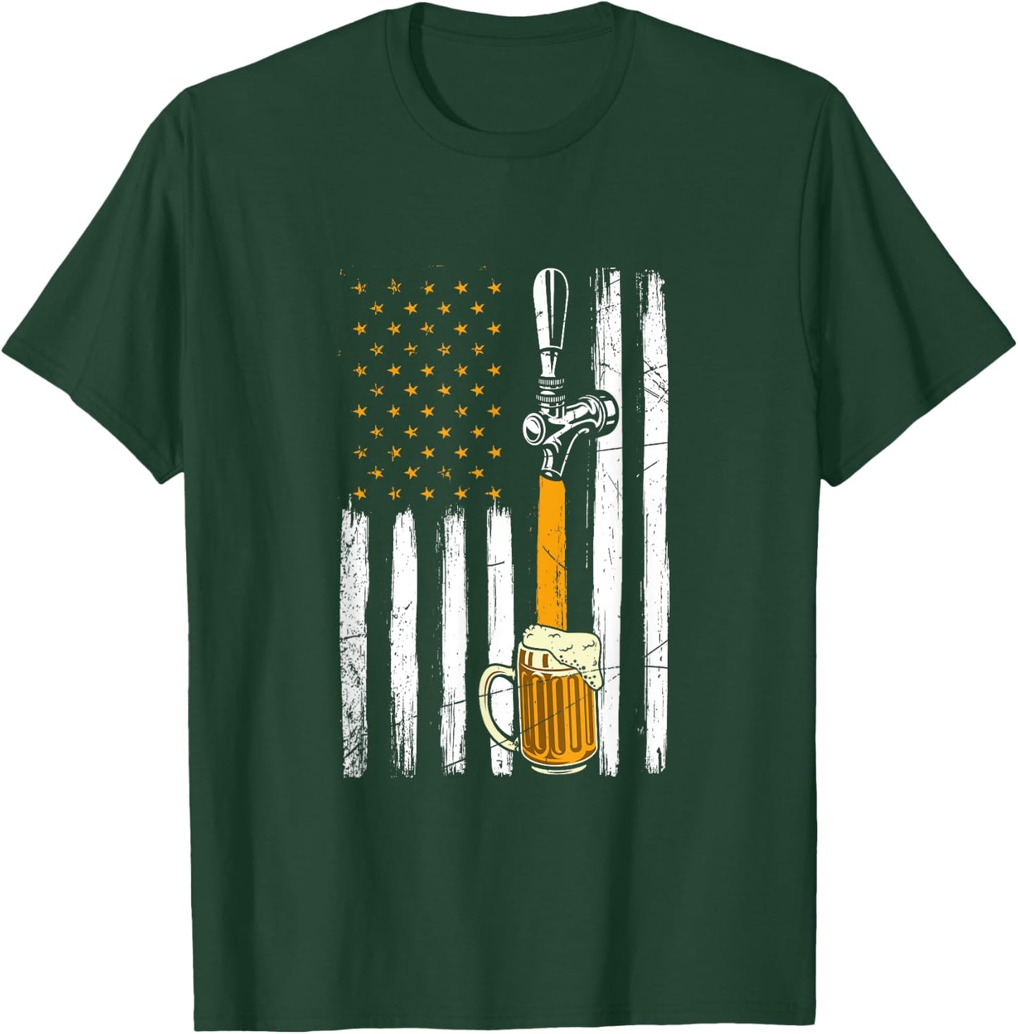 American Beer Brewer Drinking Craft Beer T-Shirt - T-Shirt | Forest
