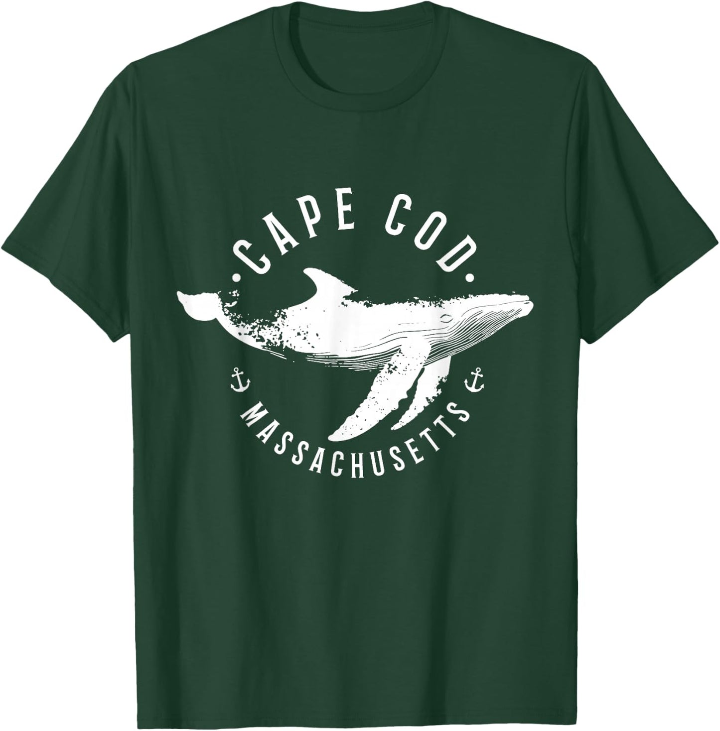 Cape Cod Massachusetts Souvenir Whale Ocean Nautical T-Shirt - T-Shirt | Forest
