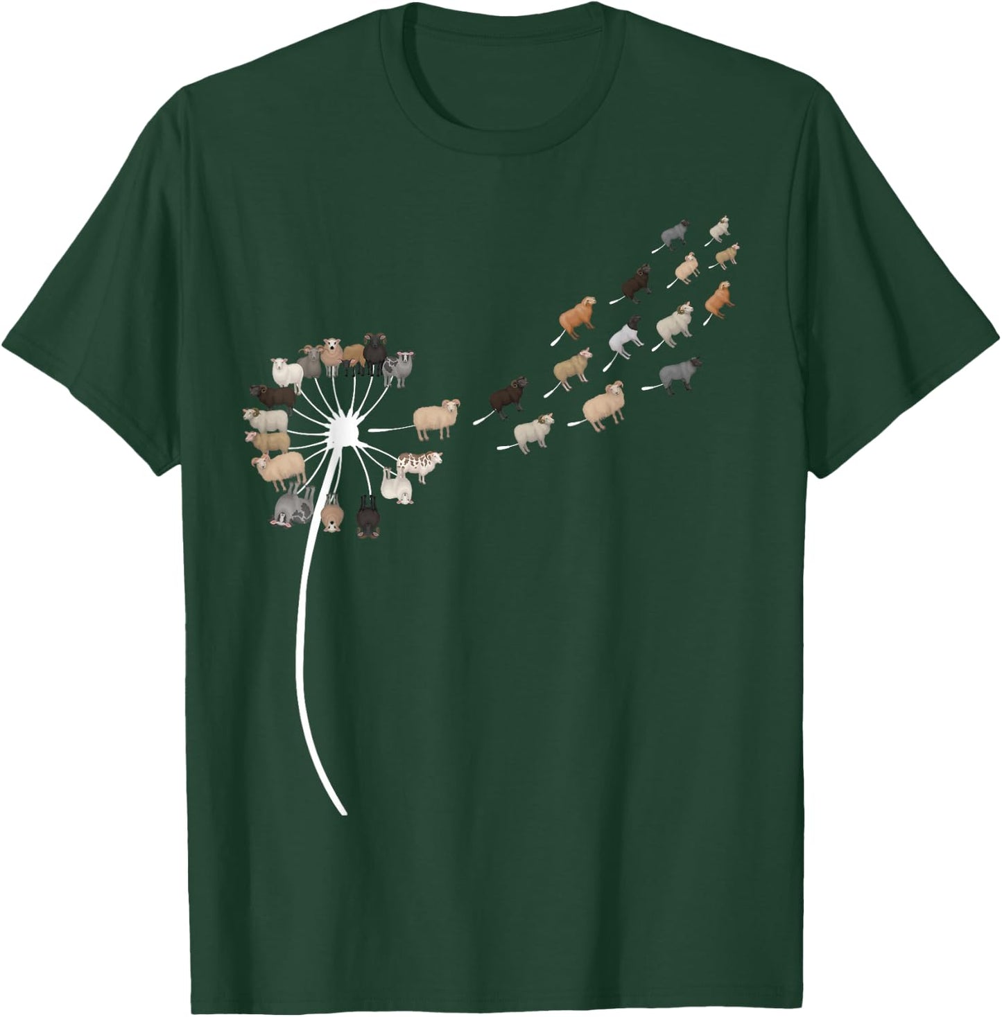 Dandelion Sheep Stuff for Sheep Lover | Sheep T-Shirt - T-Shirt | Forest