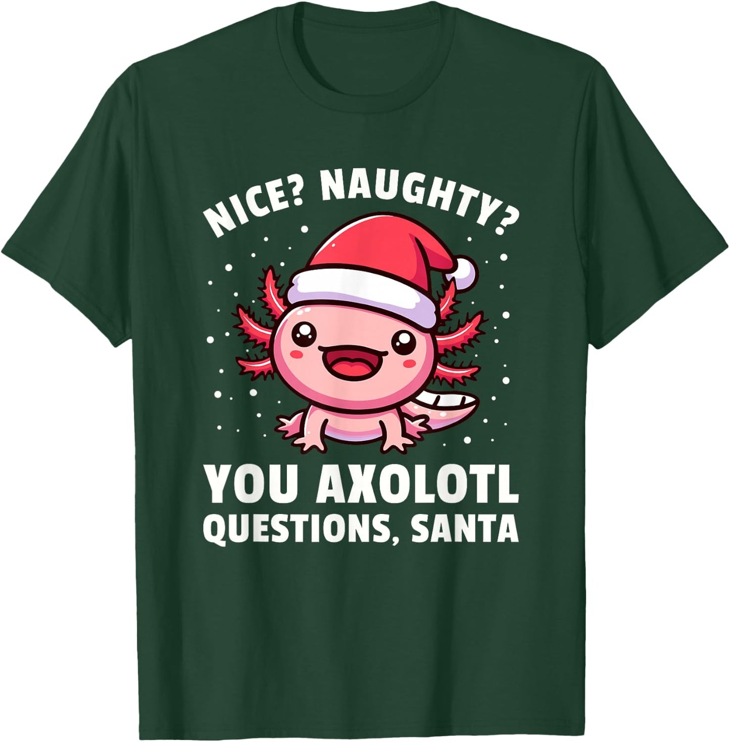 Axolotl Men Women Kids Axolotl Questions Christmas Boys T-Shirt - T-Shirt | Forest