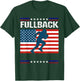 Fullback Football American Flag Patriot T-Shirt - T-Shirt | Forest