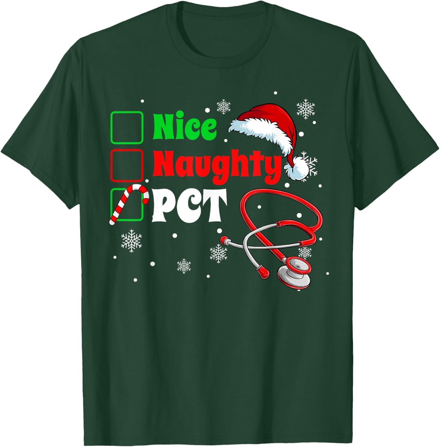 Scrub Top Men Women Xmas T-Shirt - T-Shirt | Forest