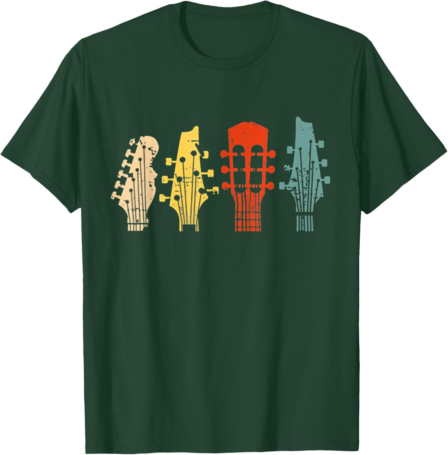 Vintage Guitar Gift Women Music Band Guitarist Stuff T-Shirt - T-Shirt | Forest