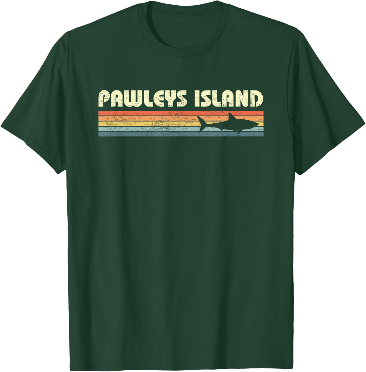 Pawleys Island South Carolina Vintage Shark Souvenir T-Shirt - T-Shirt | Forest
