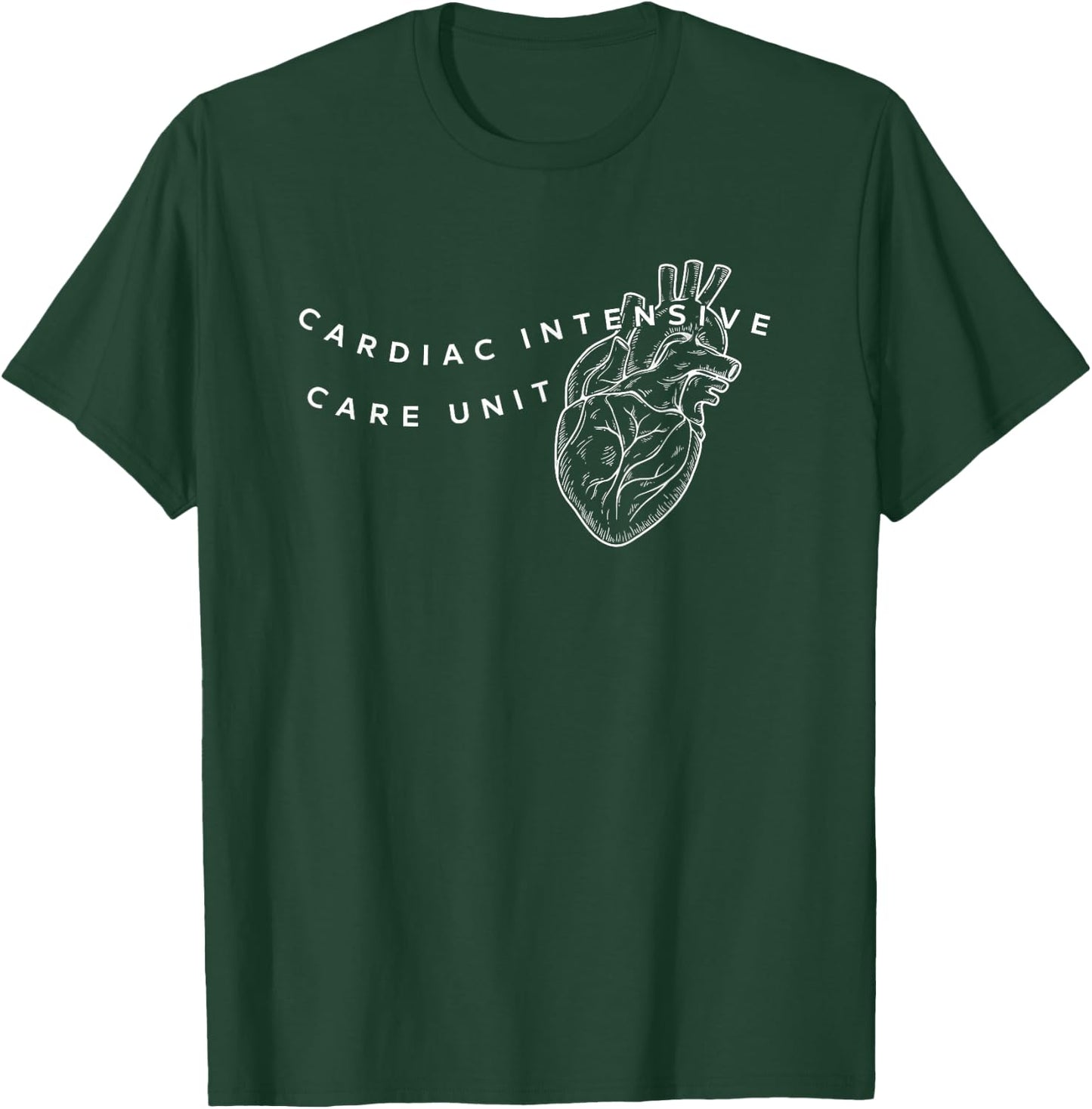 Cardiology CICU Nurse Cardiac Sonographer Cardiology Unit , Small, Black T-Shirt - T-Shirt | Forest