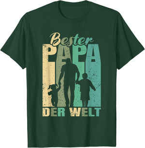 Bester Papa der Welt 2 Kinder Ehemann zweifacher Papa T-Shirt - T-Shirt | Forest