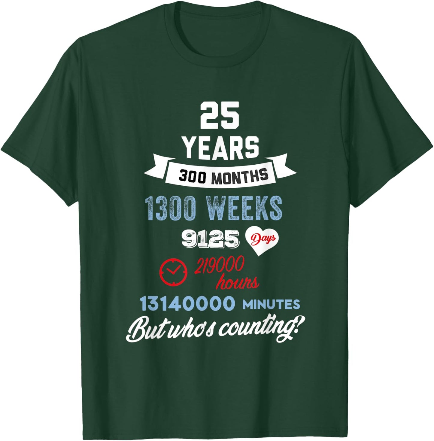 25 Years Old But Who Is Counting Funny Birthday T-Shirt - T-Shirt | Forest