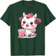 Cow Print Strawberry Milk Kids Toddler Teen Girl Cute Kawaii T-Shirt - T-Shirt | Forest