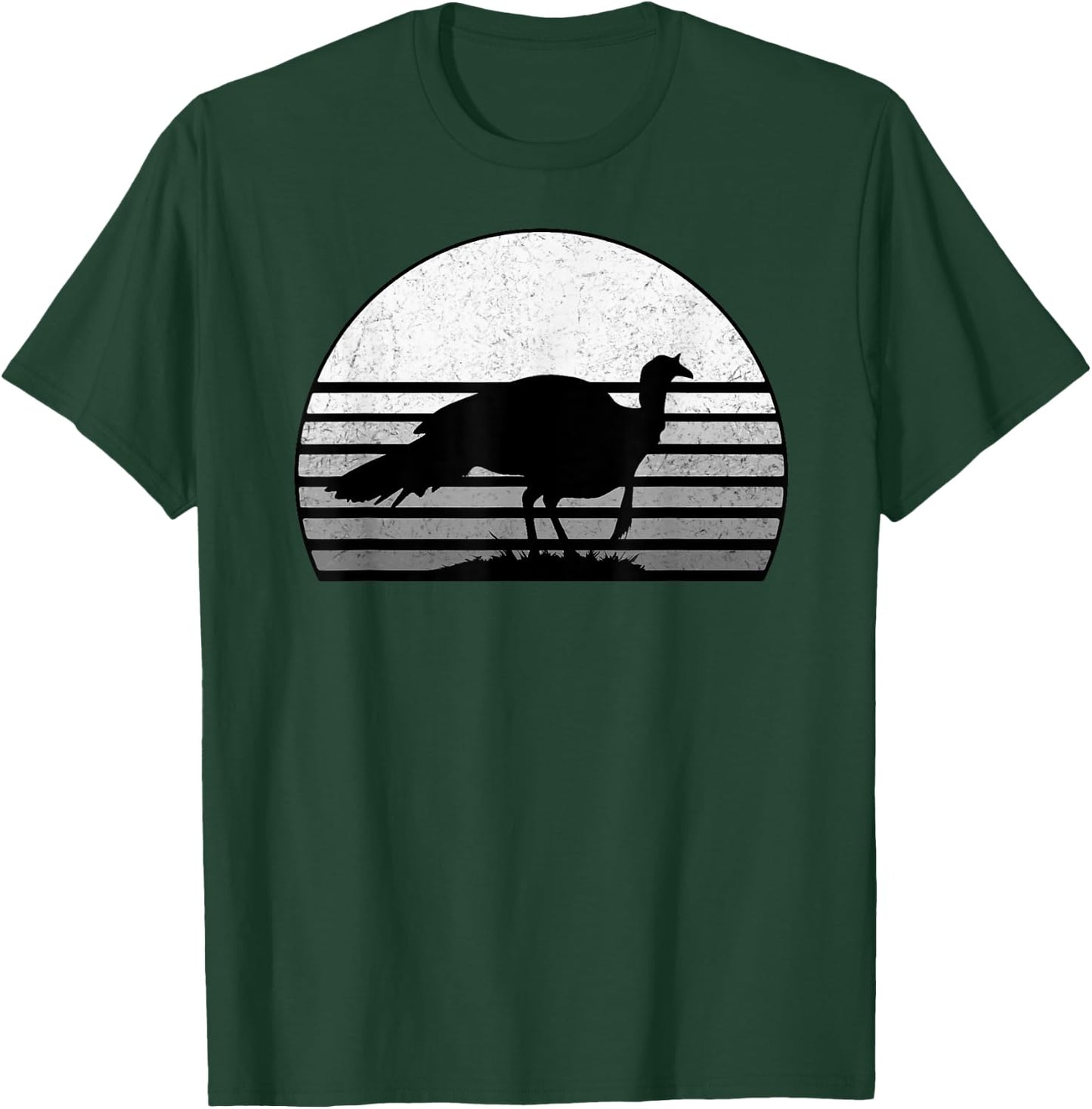 Turkey Hunting Retro Sun Upland Bird Hunter Thanksgiving 2 T-Shirt - T-Shirt | Forest
