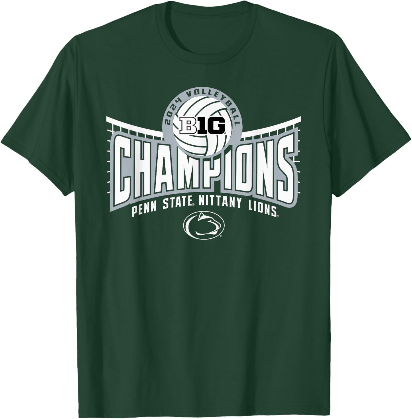 Penn State Nittany Lions Big Ten Champs 2024 W Volleyball T-Shirt - T-Shirt | Forest