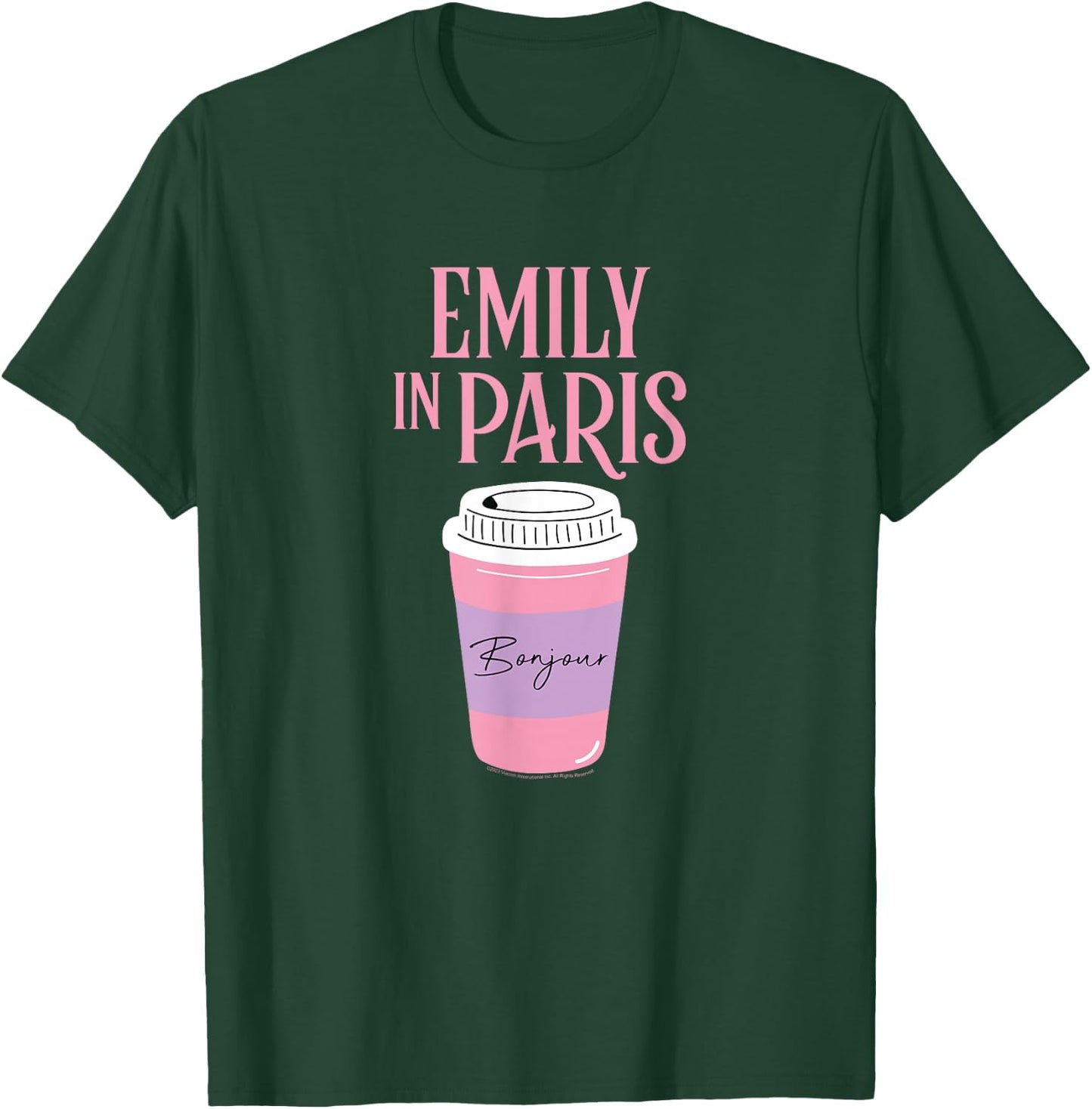 Emily in Paris Coffee Cup & Logo T-Shirt - T-Shirt | Forest