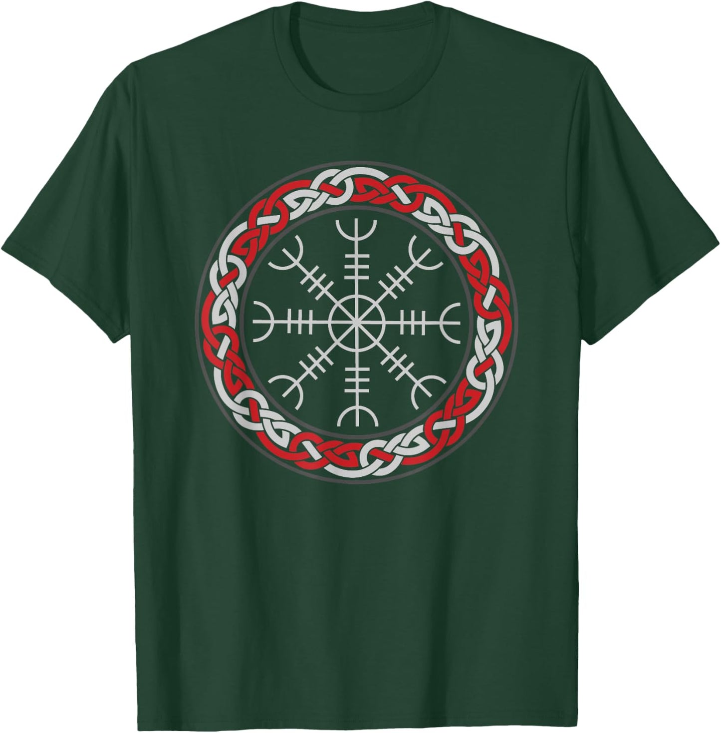 Celtic Knots - Helm of Awe - Aegishjalmur - Norse Mythology T-Shirt - T-Shirt | Forest