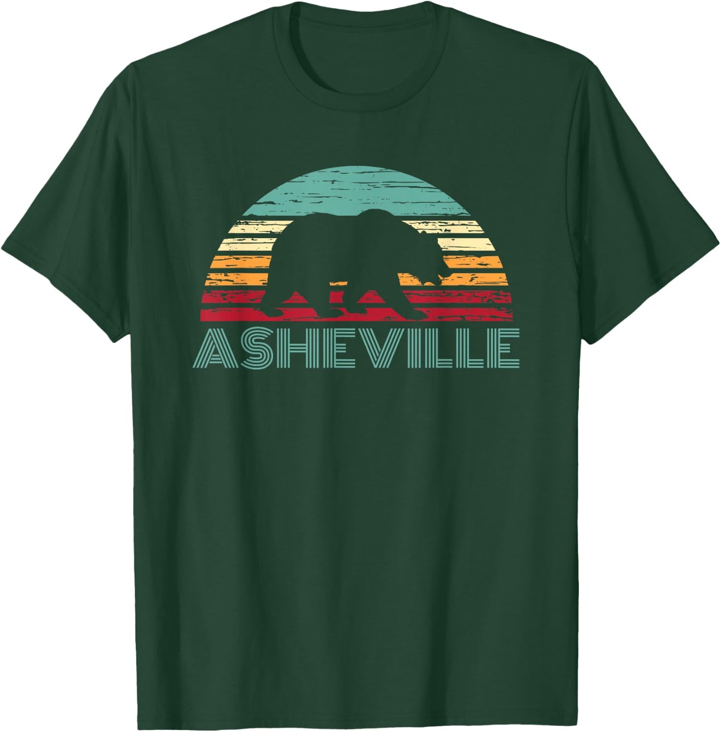 North Carolina Wildlife Retro Asheville NC AVL Bear Gift T-Shirt - T-Shirt | Forest