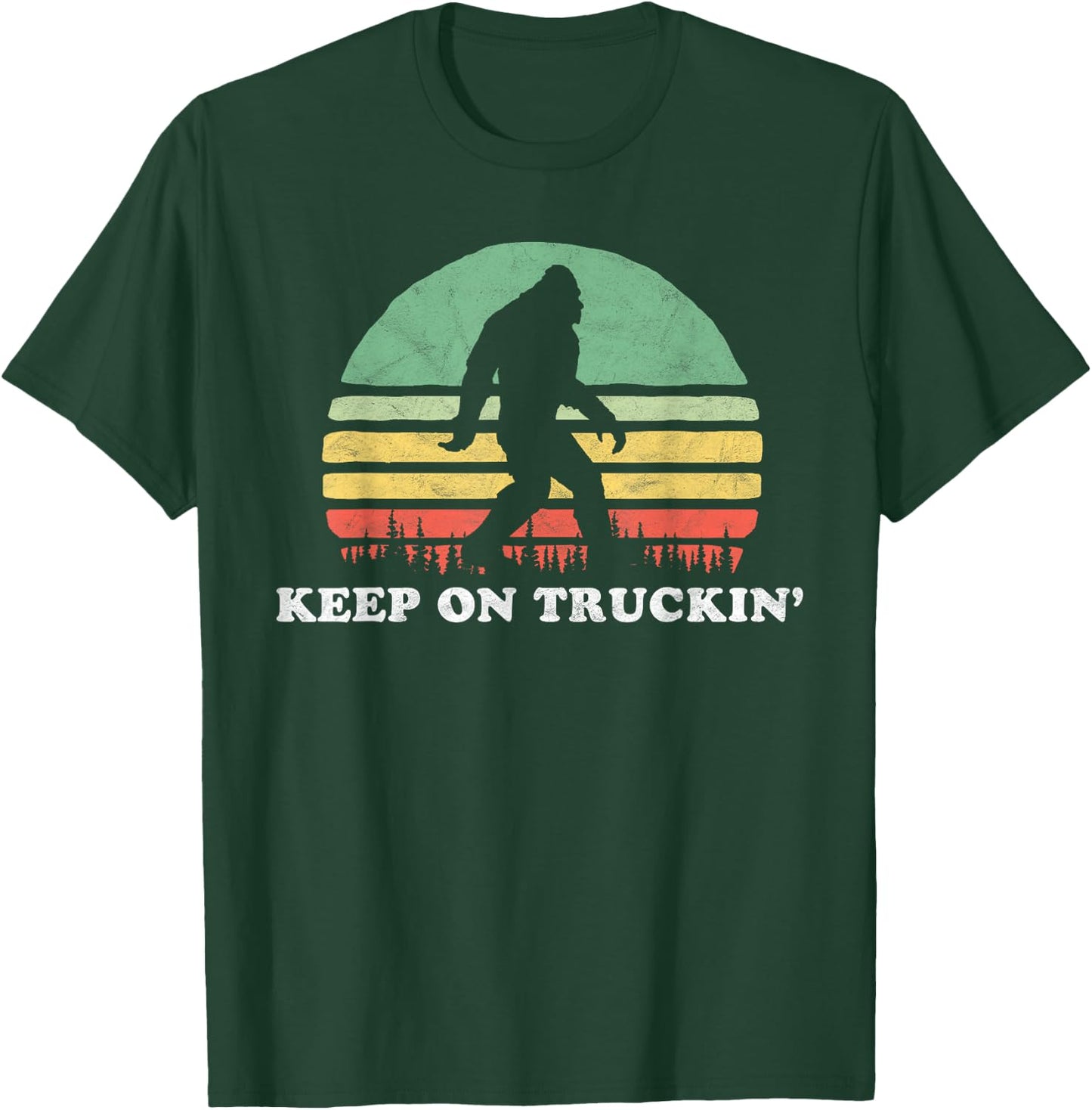 Groovy Sixties Bigfoot Keep On Truckin' Retro 60s T-Shirt - T-Shirt | Forest
