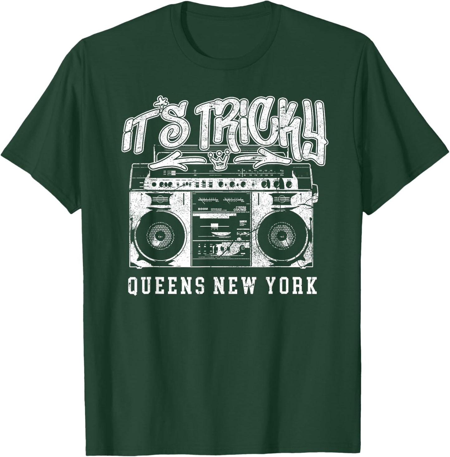 It's Tricky Queens NYC - New York City Boombox T-Shirt - T-Shirt | Forest