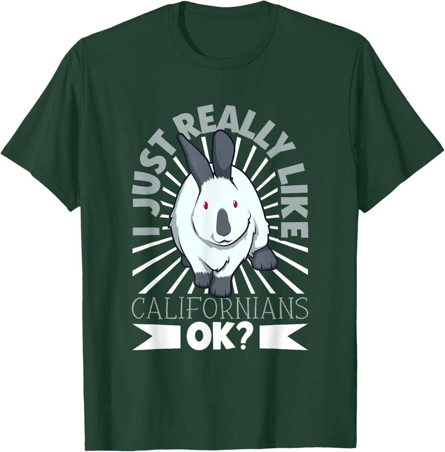 Rabbit Motif - California Rabbit T-Shirt - T-Shirt | Forest