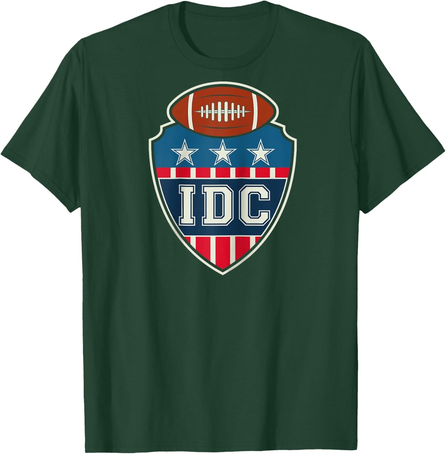 IDC American Football Lover Retro Raglan Baseball T-Shirt - T-Shirt | Forest