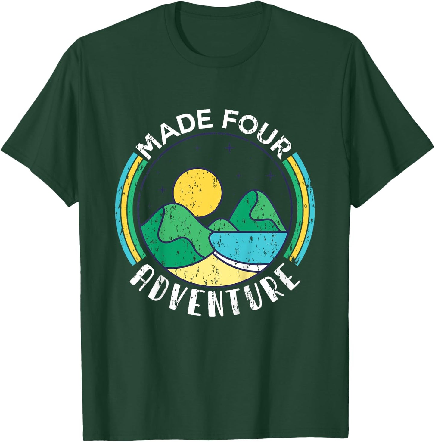 Made four adventure 4th Birthday Party camping Theme T-Shirt - T-Shirt | Forest