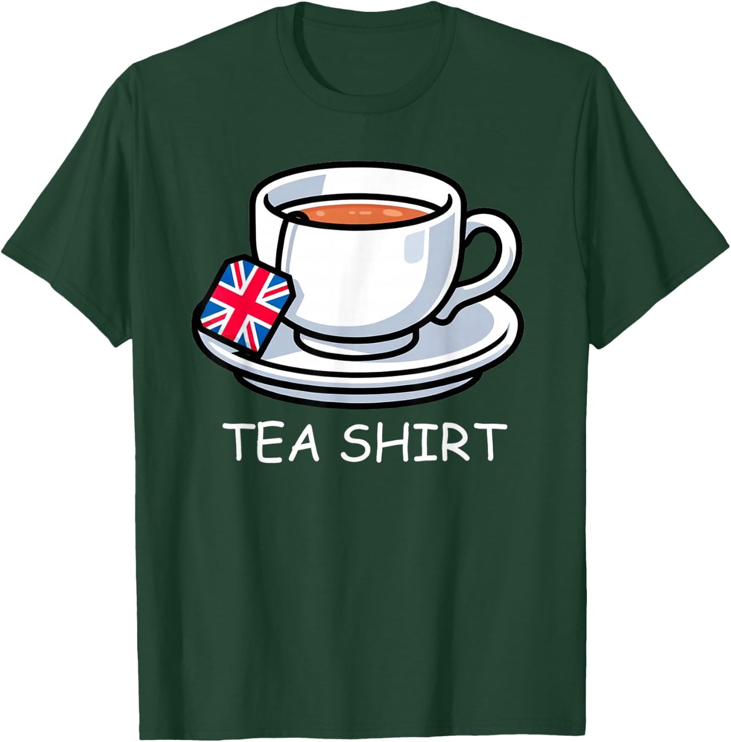 I Love English Tea Funny Memories Union Jack , Black, S T-Shirt - T-Shirt | Forest