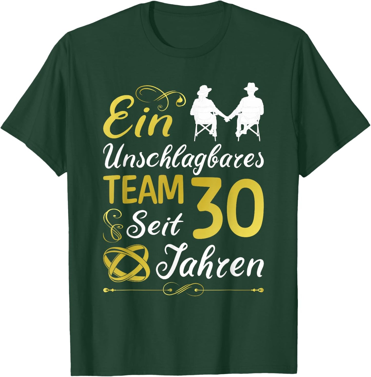 30 Jahre Verheiratet 30. Hochzeitstag Perlenhochzeit T-Shirt - T-Shirt | Forest