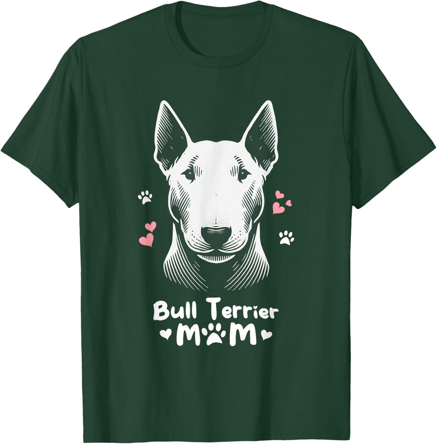 Bull Terrier Mom , Black, S T-Shirt - T-Shirt | Forest