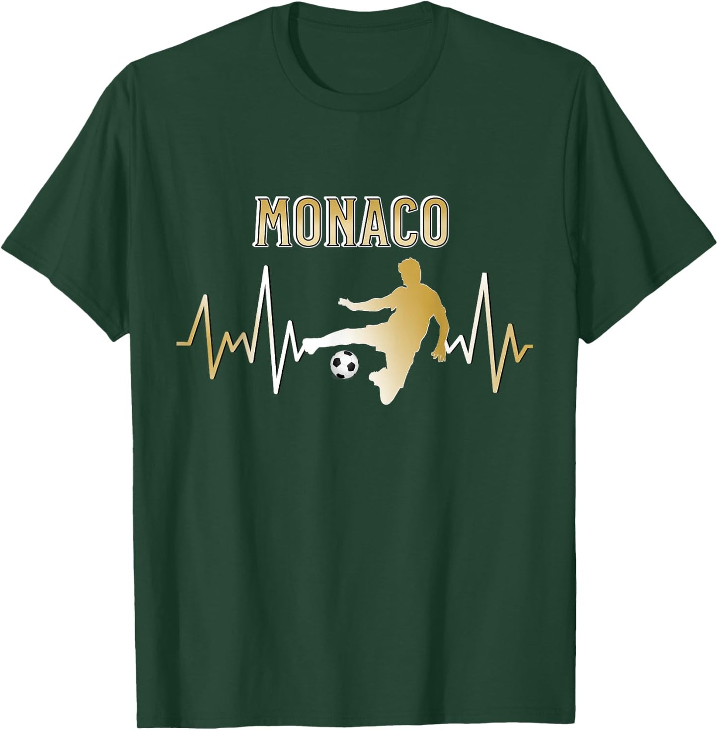 Gift Supporter Monaco Football Monegasque , Black, S T-Shirt - T-Shirt | Forest
