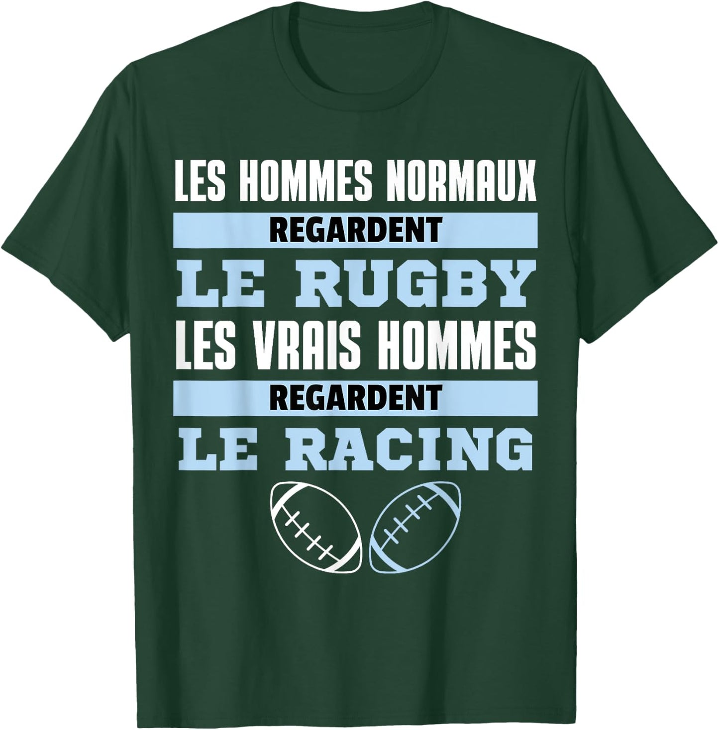 Supporter Rugby Racing Gift Humour , Black, S T-Shirt - T-Shirt | Forest