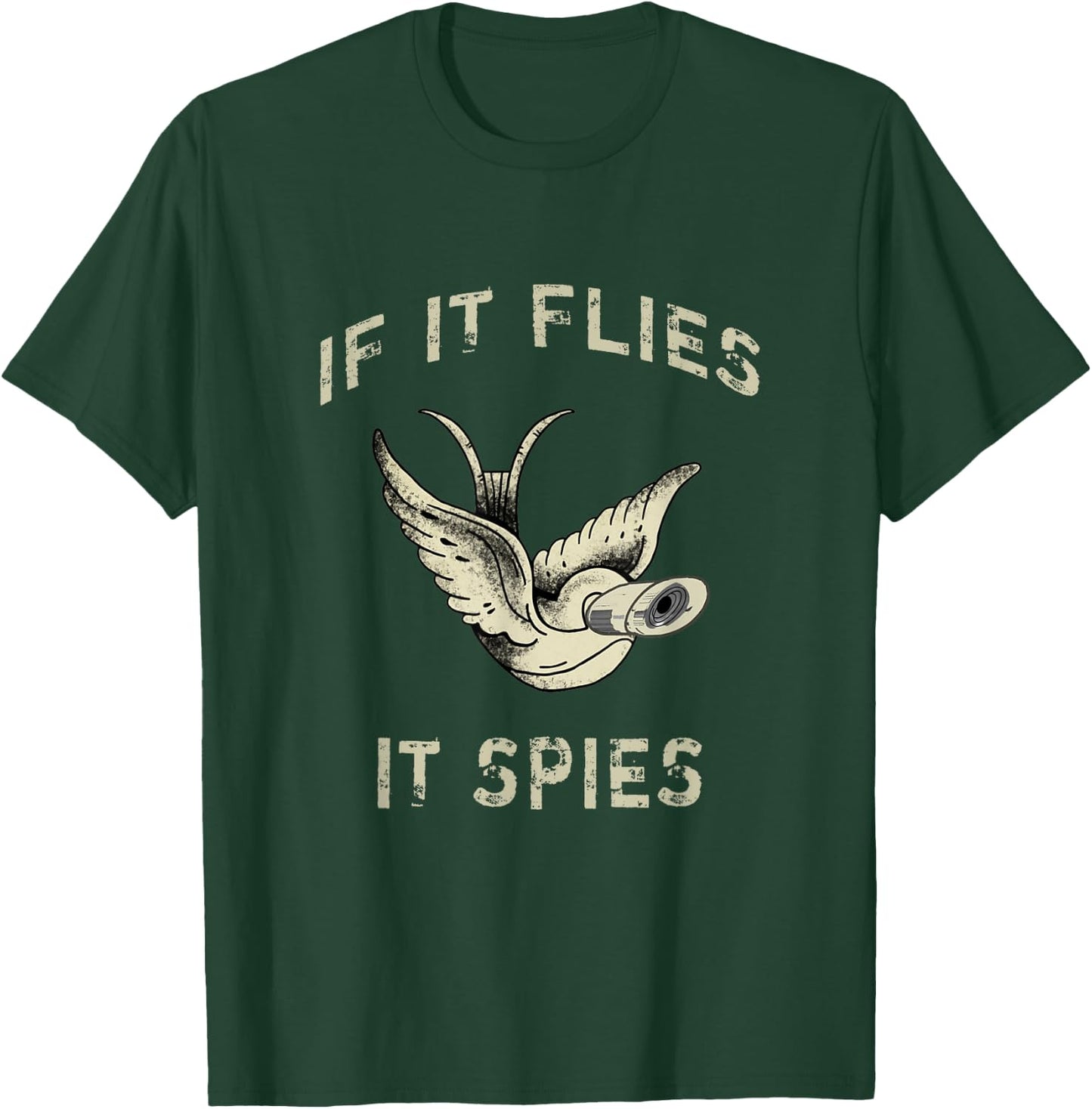 If It Flies It Spies Conspiracy Theory Birds Aren’t Real T-Shirt - T-Shirt | Forest