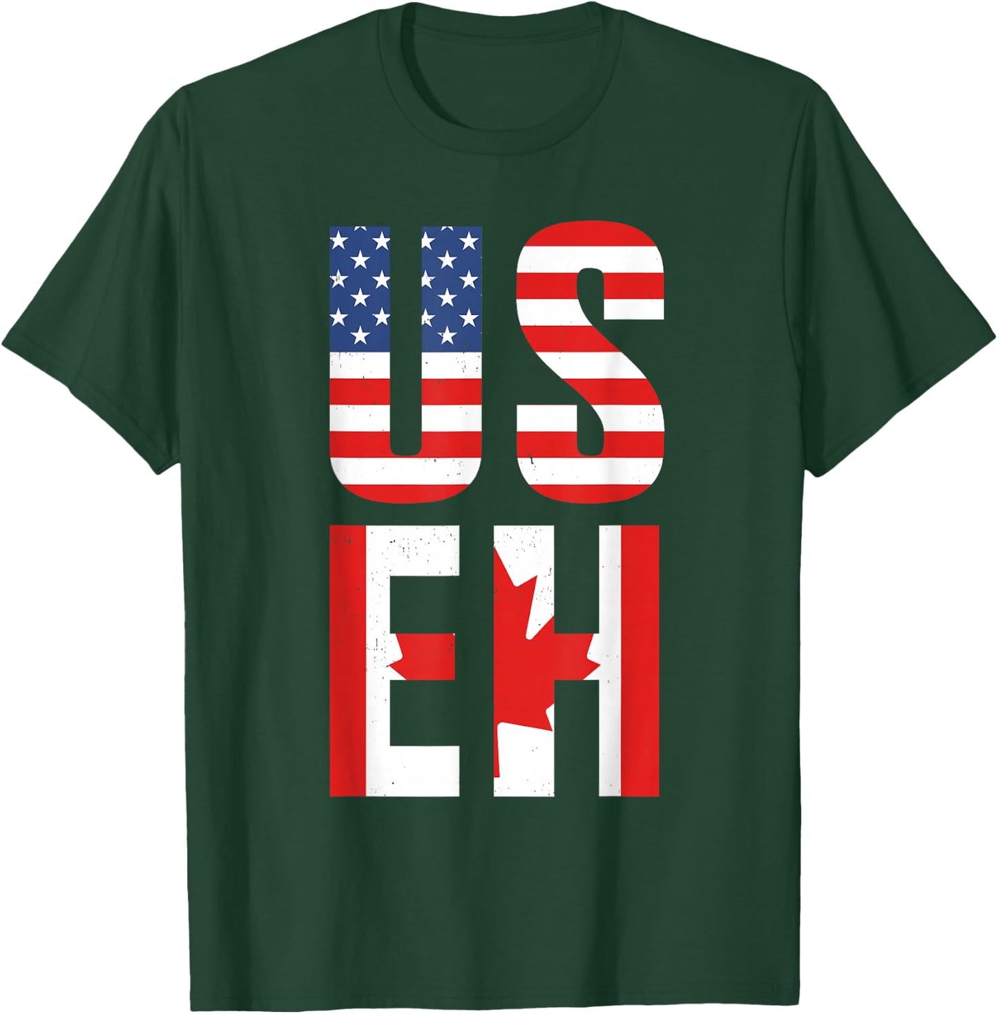 Canada Root EH USA America Flag Proud Canadian Men Women Kid T-Shirt - T-Shirt | Forest