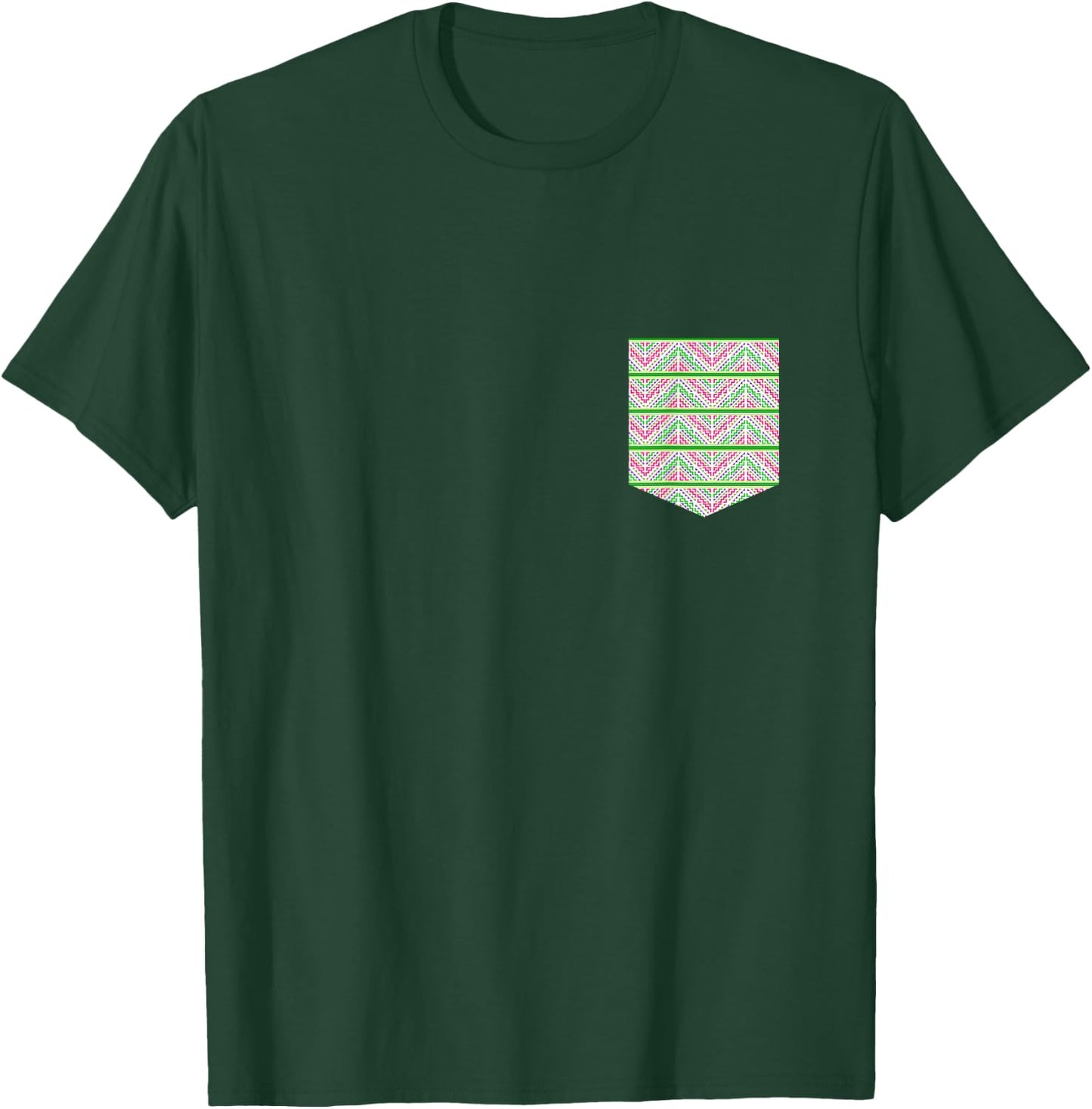 Hmong Design Pocket Graphic T-Shirt - T-Shirt | Forest