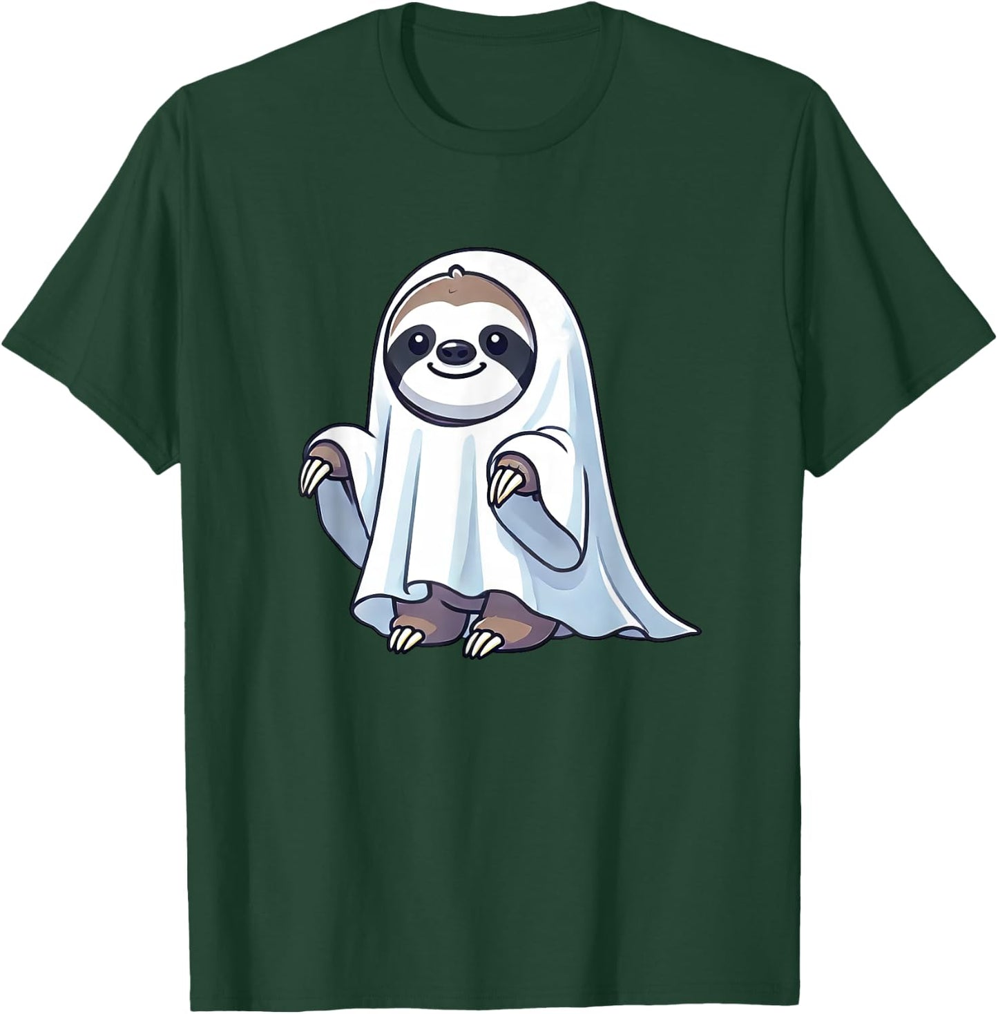 Cute Halloween Sloth Ghost Cartoon Spooky Sloth Costume T-Shirt - T-Shirt | Forest