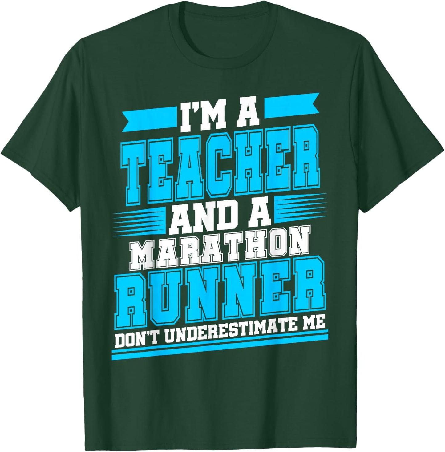 Marathon Runner Teacher Running Half First Race T-Shirt - T-Shirt | Forest