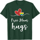 Women Heart Free Mom Hugs Rainbow T-Shirt - T-Shirt | Forest