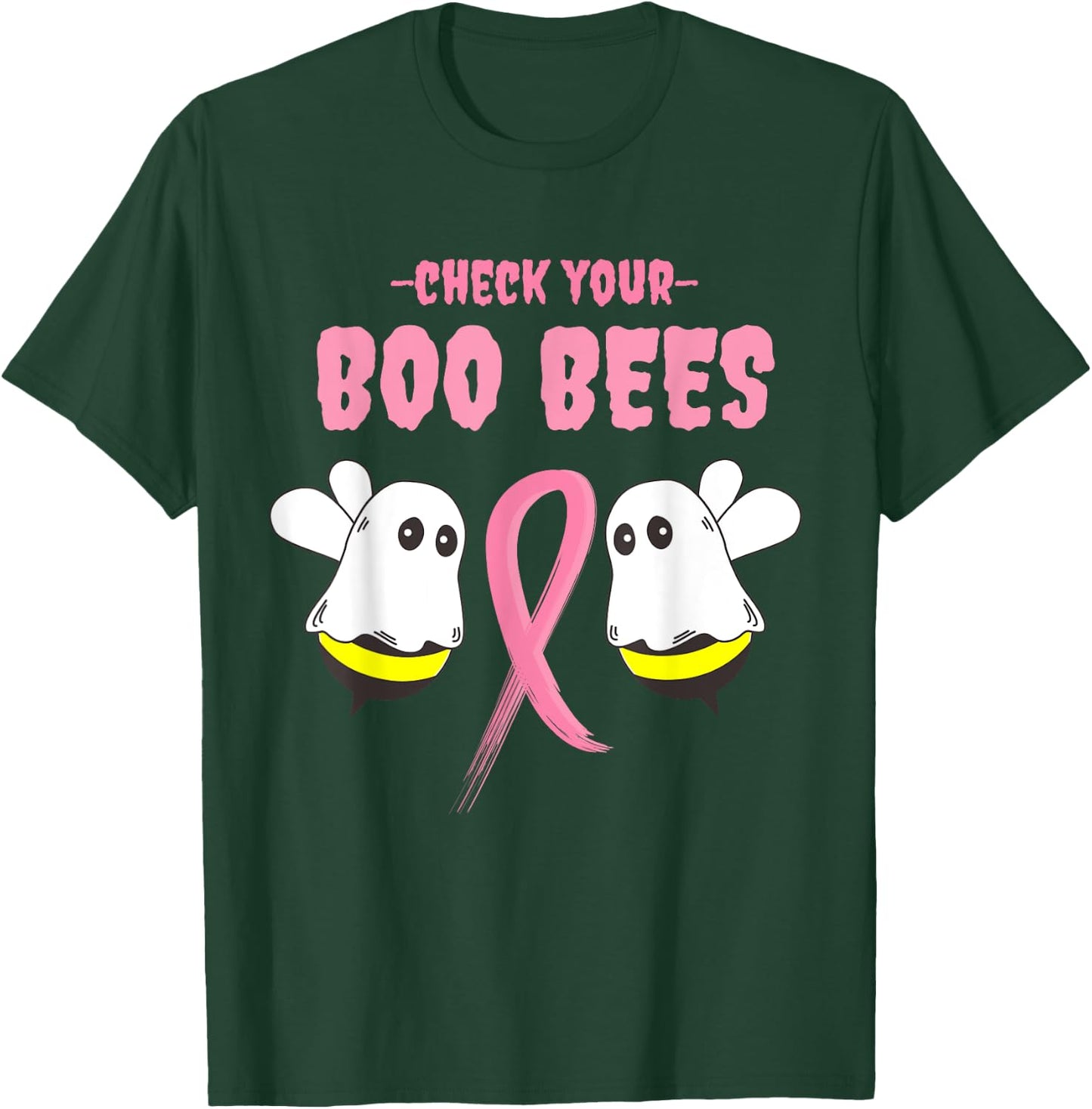 Check your boo bees, making strides against breast cancer T-Shirt - T-Shirt | Forest