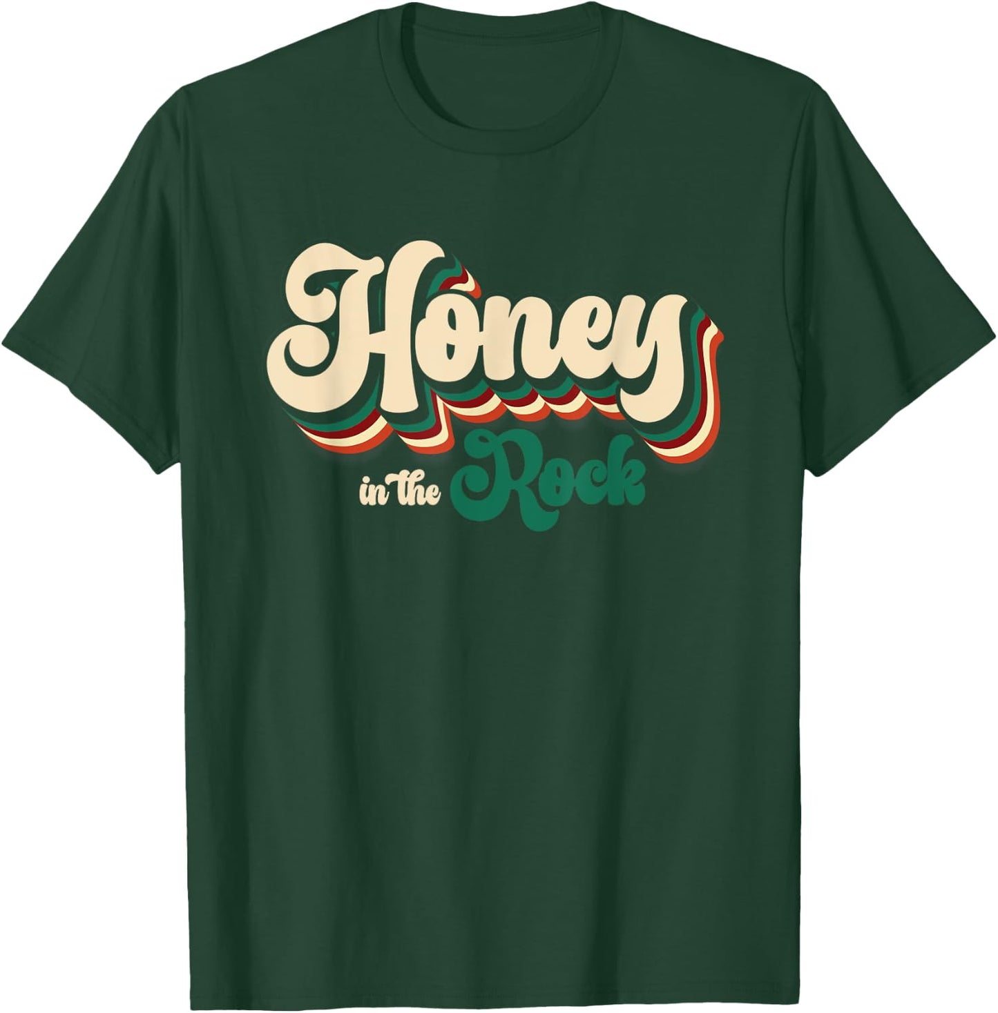 Honey In The a Rock Christian Faith Vintage Jesus Religion T-Shirt - T-Shirt | Forest