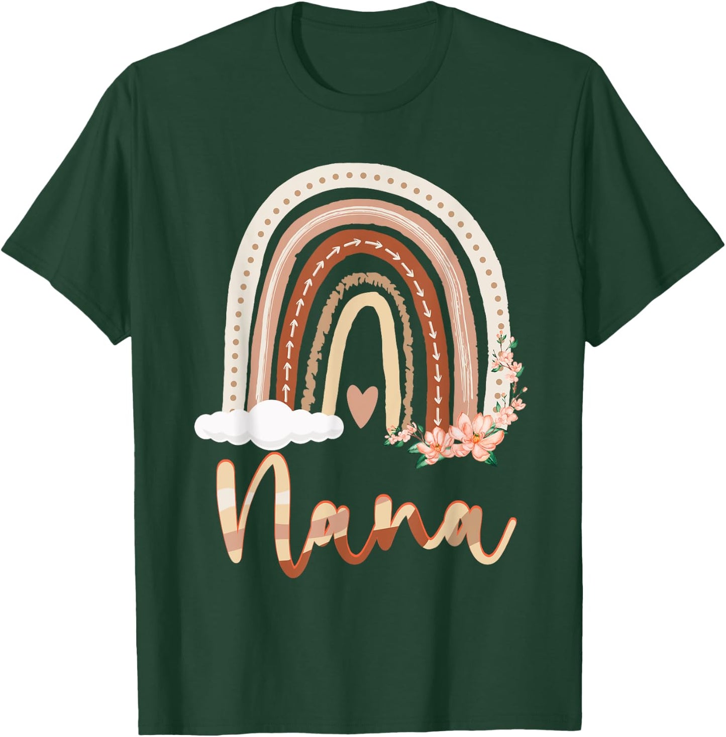 Nana Boho Rainbow Grandma From Grandkids Mother's Day T-Shirt - T-Shirt | Forest