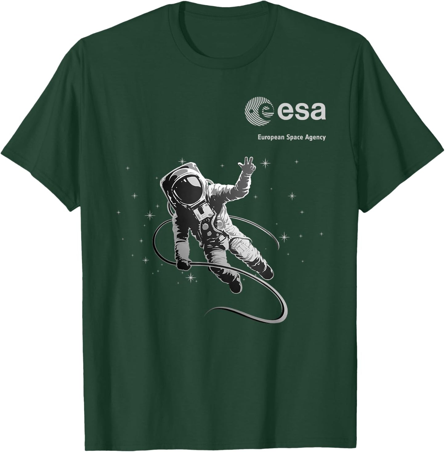 ESA European Space Agency Astronaut , black T-Shirt - T-Shirt | Forest