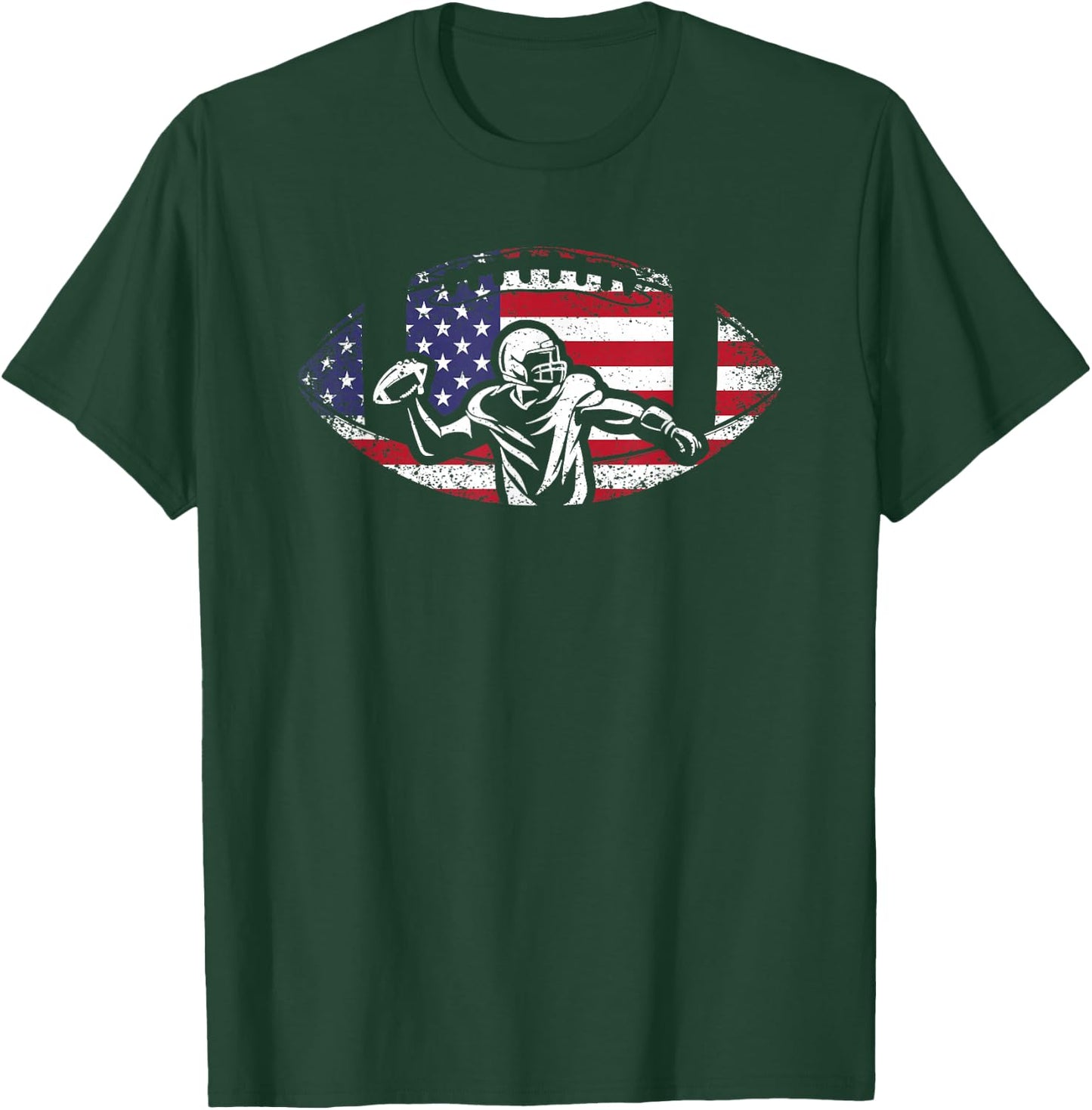 American Football Sport Football Player Vintage , black T-Shirt - T-Shirt | Forest