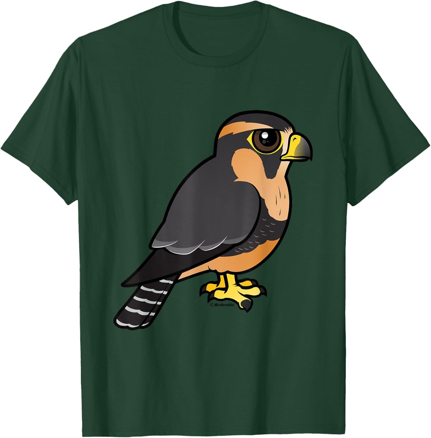 Peruvian Falcon Cartoon | Cute Aplomado Falcon Subspecies T-Shirt - T-Shirt | Forest